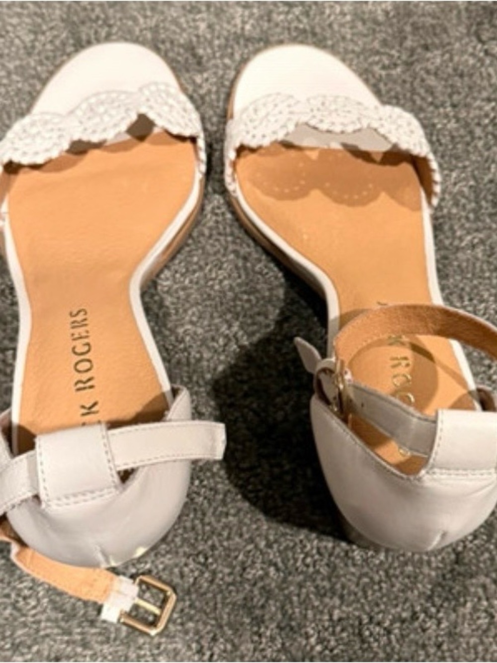 Jack rogers White Scallop-Strap Women's Sandals
